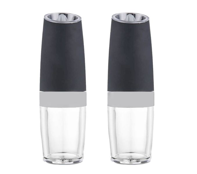 Adjustable Coarseness Gravity Electric LED Salt and Pepper Grinder Set of 2