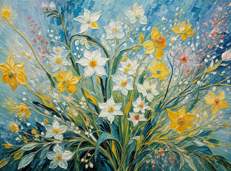 Canvas Wall Art Decor - Vibrant Flowers 02