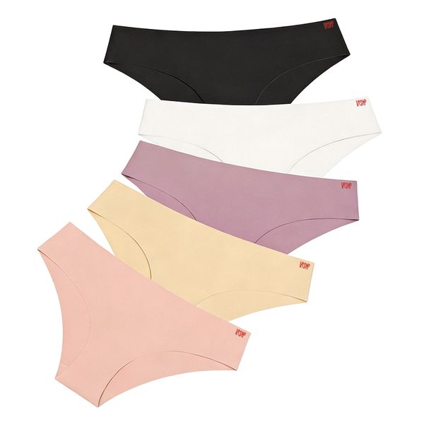 VSP Women's Seamless Ice Silk Underwear 5 Pack Soft