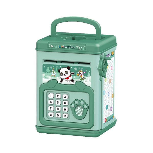 Tot Bubs- Electronic Kids Money Bank Mini ATM Cash Safe Saving Box -Green