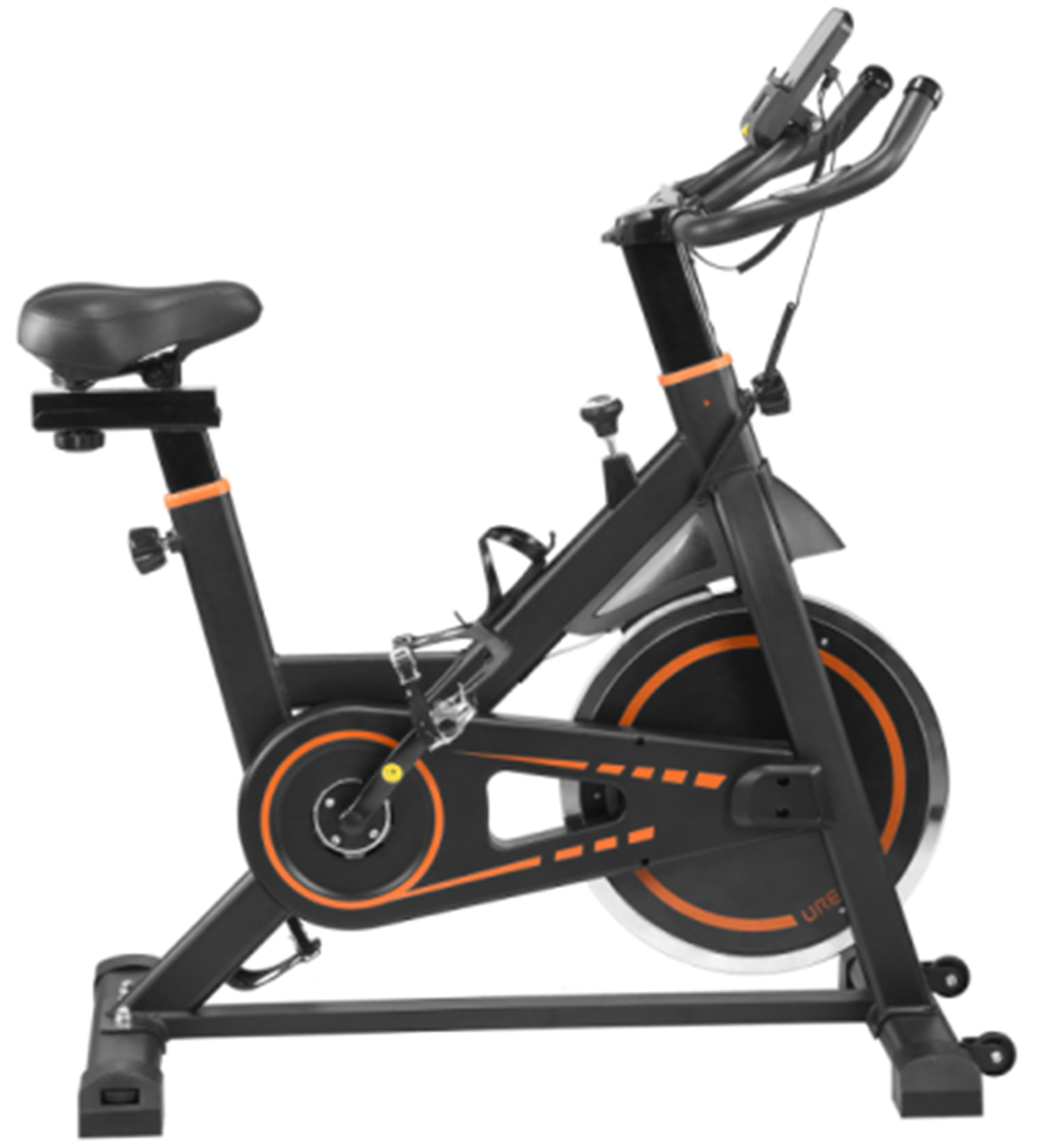 Zoolpro Indoor Sports Stationary Cardio Exercise Bike - Black Orange