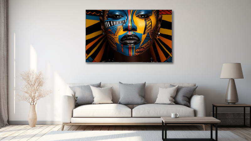 Canvas Wall Art - Tribal Mask Abstraction - HD0452