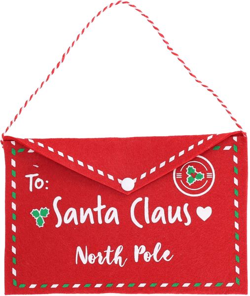 Santa Clause Northpole Envelope with Red-White Hanging Rope &amp; Button Closure, 38X29CM