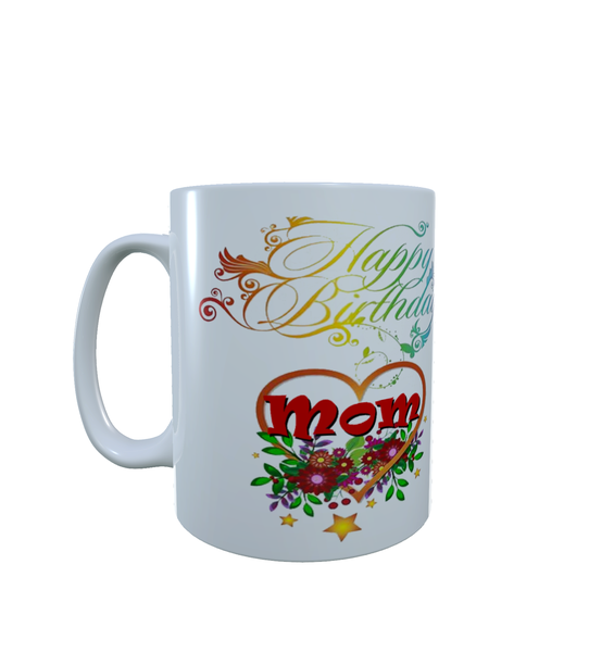 Happy Birthday Mom - Aesthetic - Coffee Mug