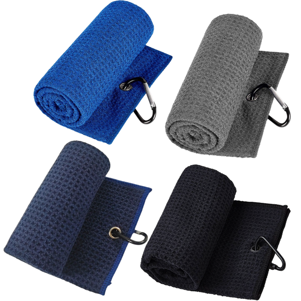 Arfast - Ultra-absorbent Microfiber Golf Towels with Carabiner - 4 Pack