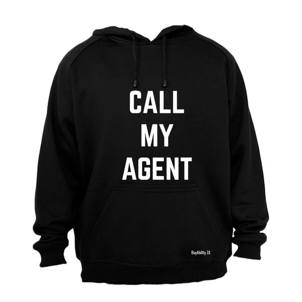 Call My Agent Mens Hoodie - Grey