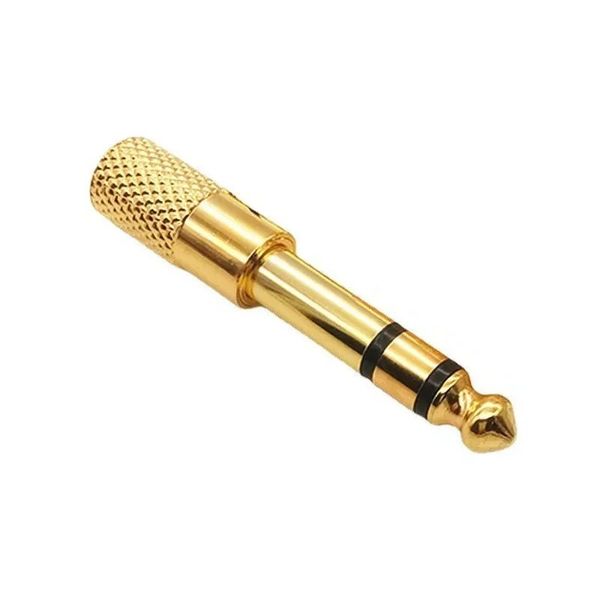 6.5mm Male to 3.5mm Female Audio Adapter Gold