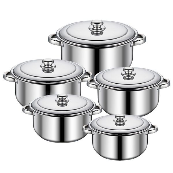 Stainless Steel Stainless Steel 410 10 Piece Cookware Set