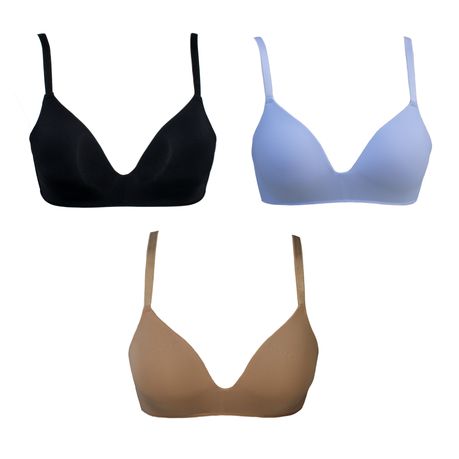T-Shirt Bra Seamless Padded Wire Free Bra Pack of 3, Shop Today. Get it  Tomorrow!