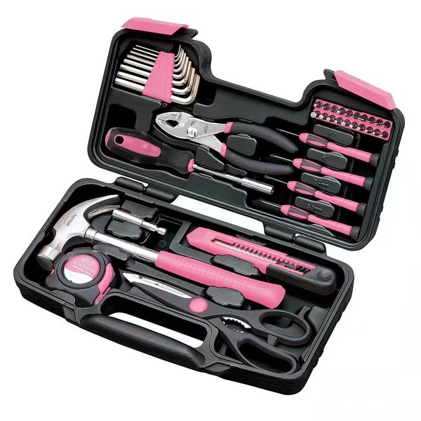 39 Piece Universal Household Tool Kit Complete Manual Tools For Home Repair