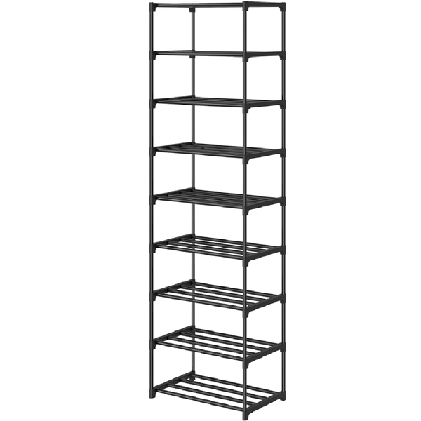 9 Tier Metal She Rack Narrow Sturdy Shoe Storage for 18 Pairs Space Saving