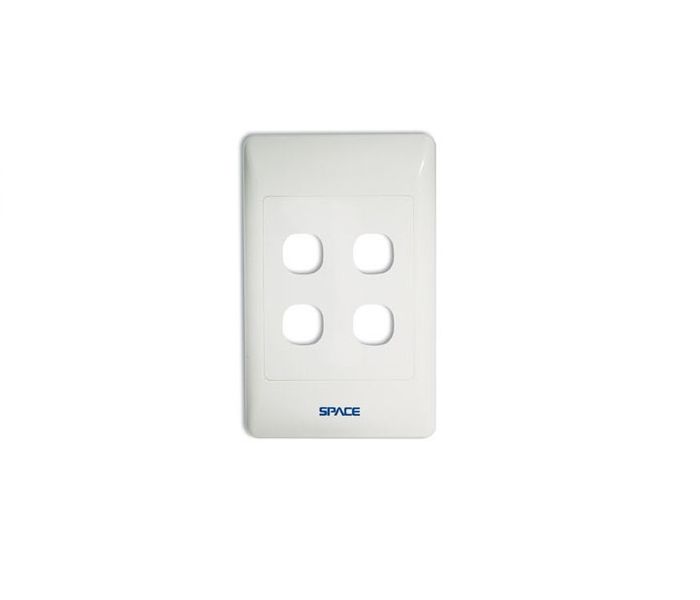 Space TV Modular Wall Cover Plate 4x2 Four Hole - Pack of 10