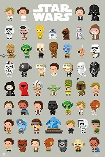 Star Wars (8-BIT Characters) Poster