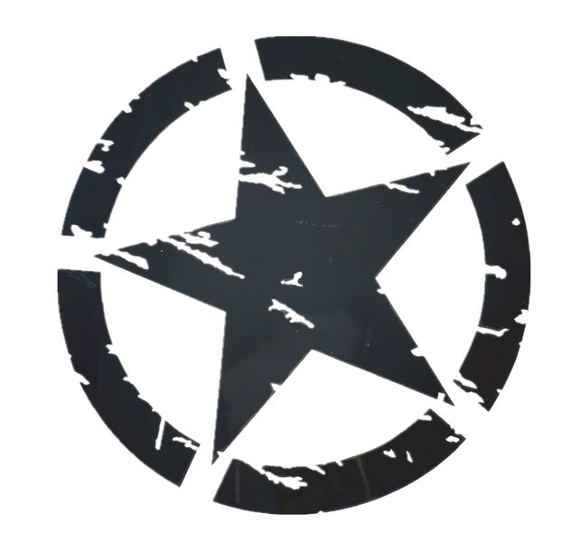 4x Decal Stickers Vinyl For SUV, Bakkies, Jeep, FJ &amp; Cruiser - Star Circle - 13cm