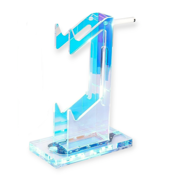 2-Tier Acrylic Illuminated Game Controller &amp; Headphone Stand Multicolor