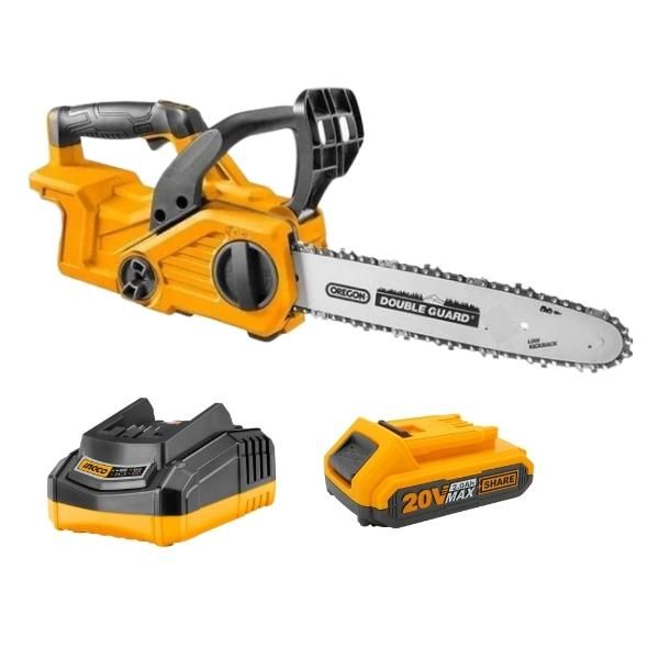 INGCO - Cordless Chain Saw with Battery (2.0Ah) and Charger