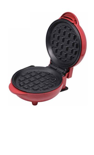 350W Non-Stick Mini Waffle Maker - Red