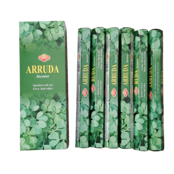 SAC Arruda Incense Sticks (6 Packs of 20 Sticks Each)