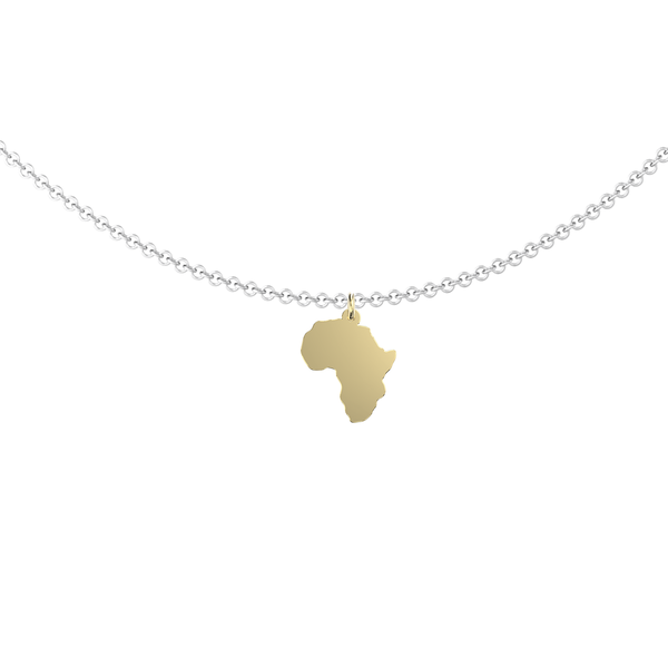 Map of Africa Pendant in 9ct Yellow Gold - Jack Friedman Jewellers