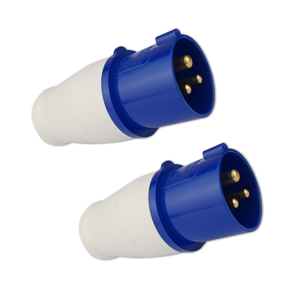 Combo 2x Caravan Plug Inline Male 16Amp Plug 3Pin 220250V Ind