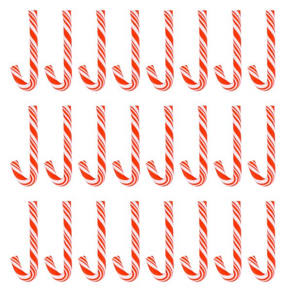 50Pcs Red And White Handmade Christmas Candy Cane Kawaii Miniature Food Do