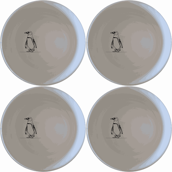 African Penguin Silhouettes Bowl Set of 4 - Range 1