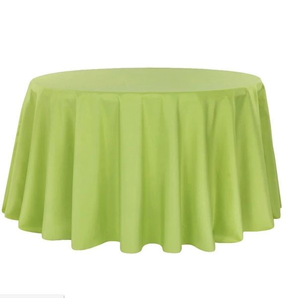 Polyester Round Tablecloth - Green Linen