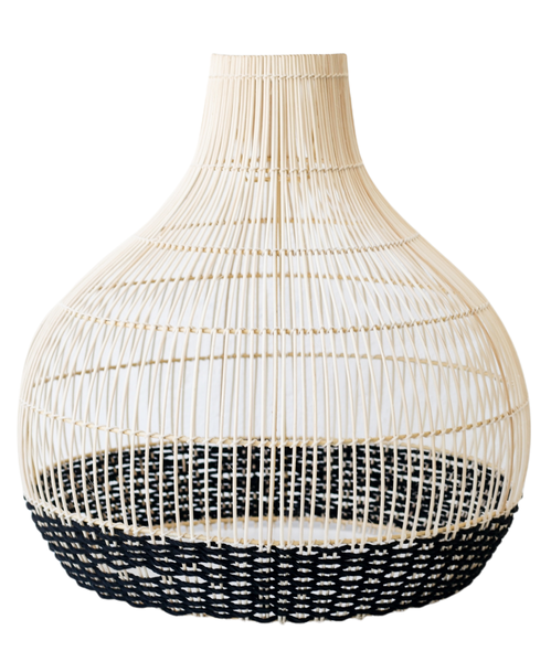 Rattan Woven Light - Serengeti Pendant in Natural and Black