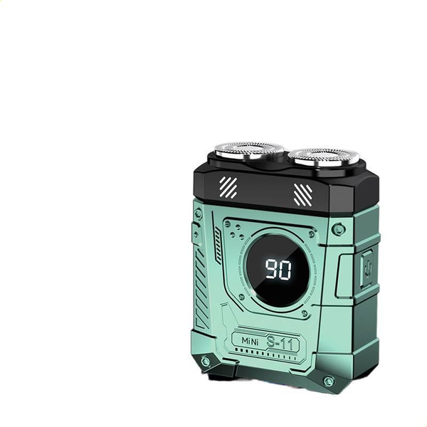 Mecha-style portable electric shaver