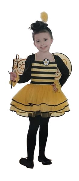 Girls Bee Themed Outfit with Wings - A Wand And A Headband