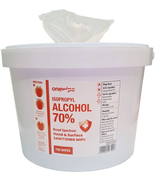One Wipe 70% Alcohol Hand &amp; Surface Wipes (750 Wipes)