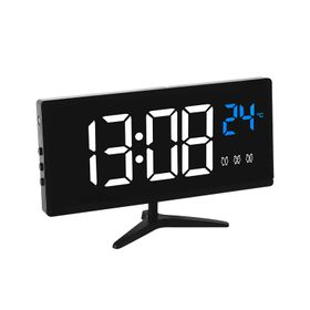 LED Digital Alarm Clock Electronic Desktop Clocks With Temperature ...