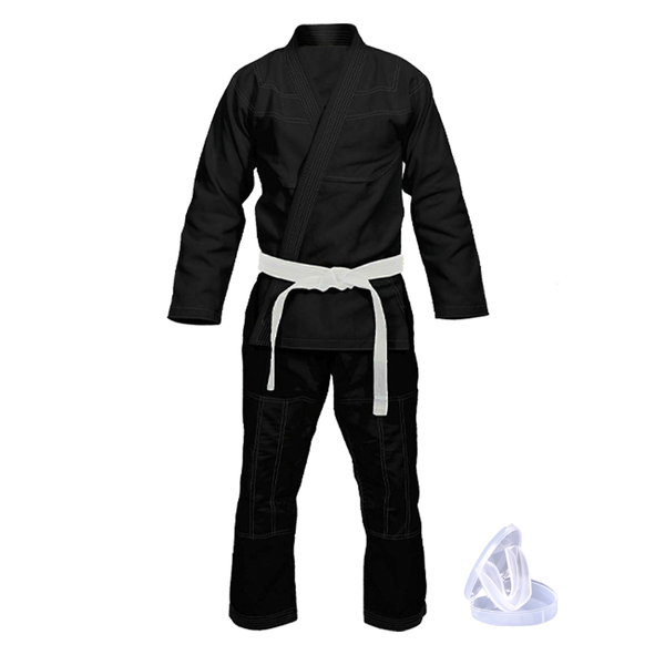 Brazilian Jiu Jitsu Gi Training Uniforms Belt &amp; Mouthguard Adult Uniform