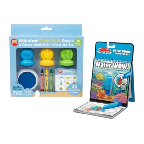 Melissa &amp; Doug Water Wow Pad &amp; Early Start Easy-Grip Stamp &amp; Colour Kit