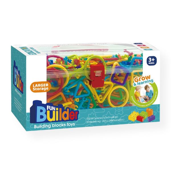 Fun Builder Smart Sticks - DIY STEM Toy with Storage Box - Toys for Kids