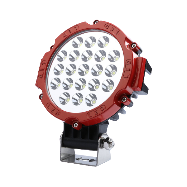 1 Pcs Red 7" 63W LED Work Light Beam for 4X4 Trucks ATV