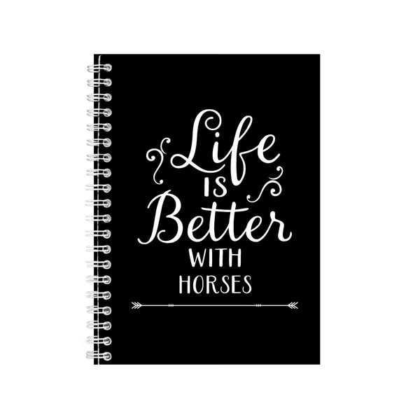 Horses Notebook Equestrian Gift Idea Writing Book Notepad Pad 43