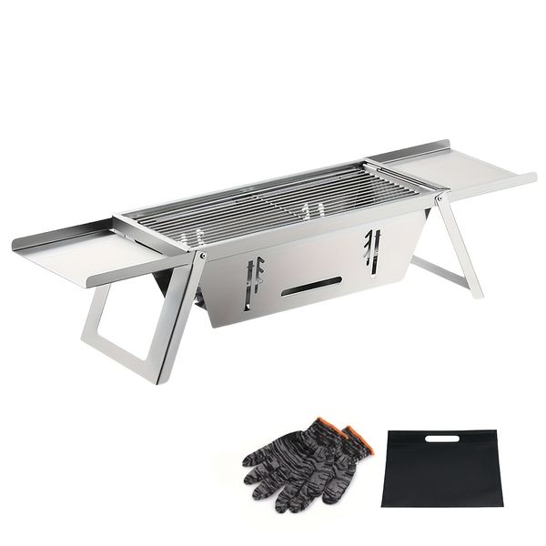 Portable Stainless Steel Folding Charcoal Grill