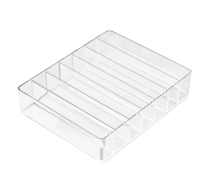 Clear Makeup Palette Organizer 7 Sections Cosmetics Makeup Storage Solution