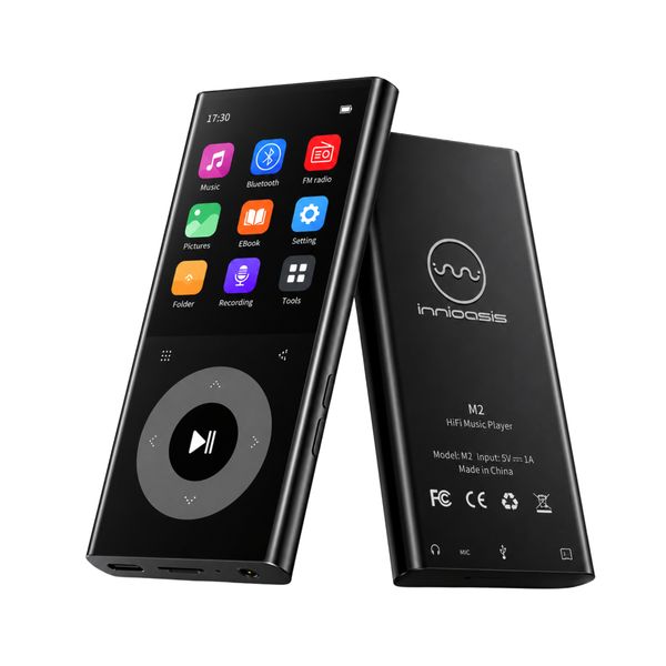 Innioasis M2 MP3 Music Player Black | Bluetooth | 32GB | Compact &amp; Light