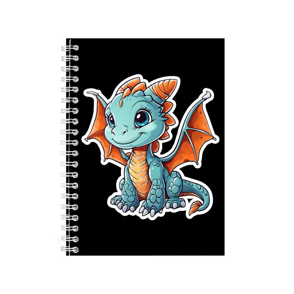 Blue 2 A5 Notebook Spiral Lined Trendy Notepad D image