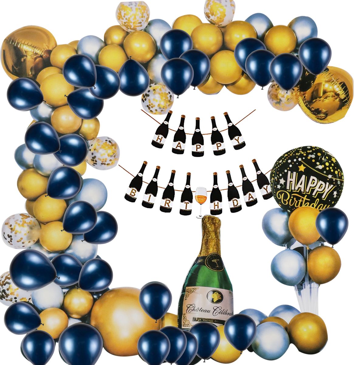 Gold Navy Theme Birthday Party Decorations Kit 0392 75PCS Shop   S Zoom.file