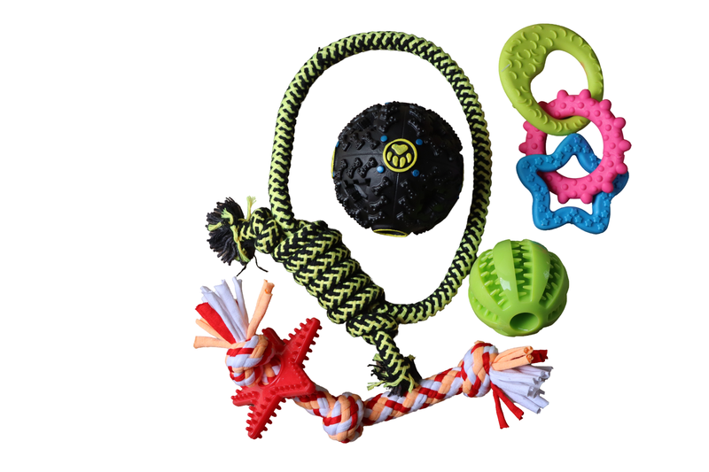 Dog Toy Dental Tug &amp; Interactive Toys for Small to Medium Breeds 5pcs
