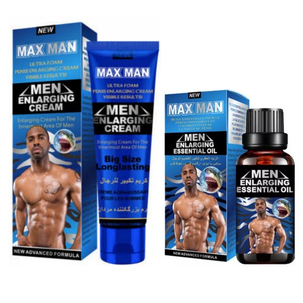 Lilhe Blue Men Enlargement Cream and Essential Oil Kit For Extra Pleasure