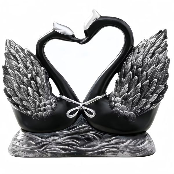 Couples&amp; Wedding &amp; Anniversary Black Swan Sculpture Ornament