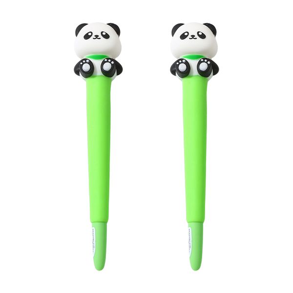2PCS Cute Silicone Roller Ball Pen Kawaii Stationery Pen