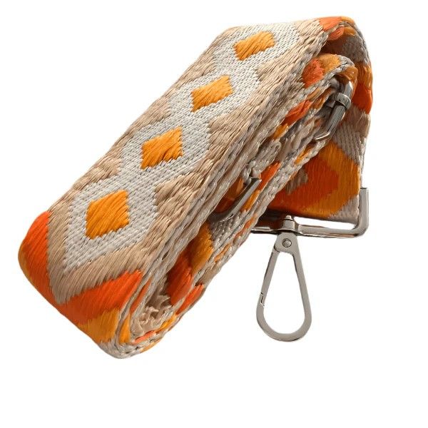 Adjustable Bag Strap with Silver Hardware