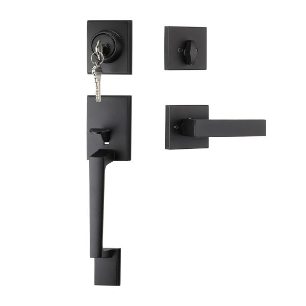 Front Door Handle And Deadbolt Set Exterior Door Lock Set With Handle Lever