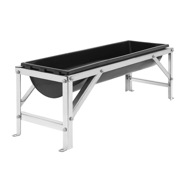 Pet Stainless Steel Heavy Duty Livestock Feed Trough With Stand -100cm