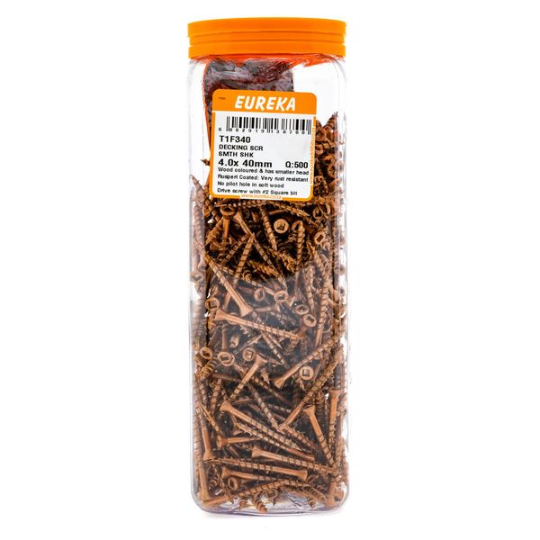 EUREKA Decking Screw Smooth Shank 4 x 40mm Q:500 T1F340